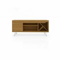 Designed To Furnish Baxter Mid-Century- Modern TV Stand with Wine Rack in Cinnamon, 23.03 x 53.54 x 14.17 in. DE2616416
